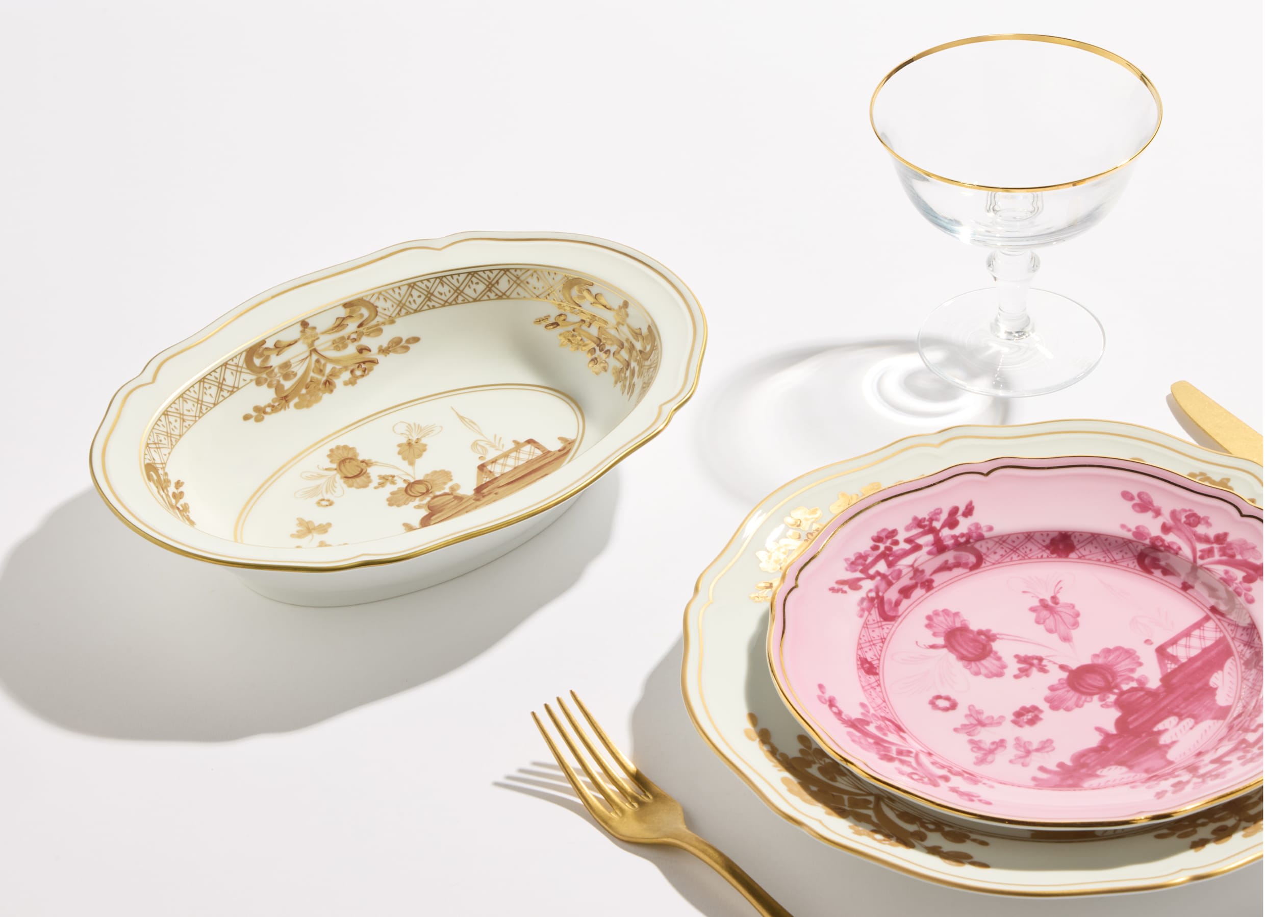 NAORY BY CHRISTIESナオリービスチェ 2(75B) Ginori 1735 Oriente Italiano Azalea Dinnerware | Kneen & Co